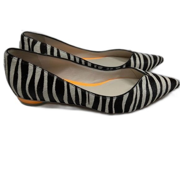 Sophia Webster Loca Zebra Printed Calf Hair Flats Size 37 baddie  retro boho - Picture 2 of 14